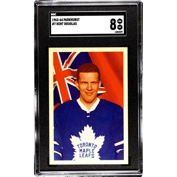 1963-64 Parkhurst #7 Kent Douglas RC (SGC 8)