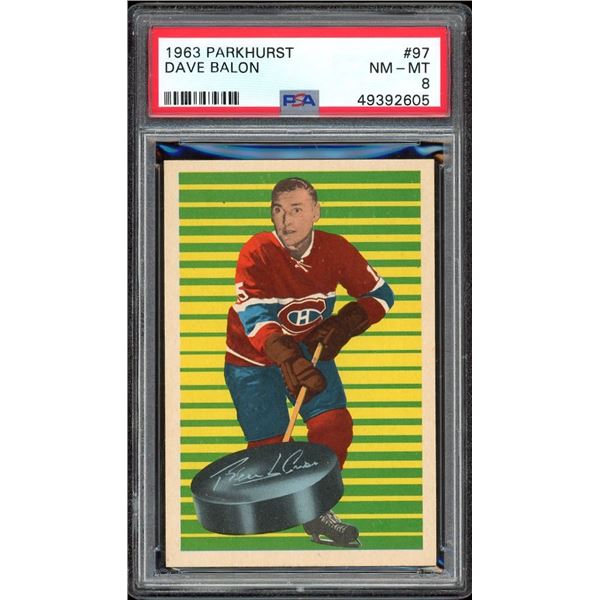 1963-64 Parkhurst #97 Dave Balon (PSA 8)