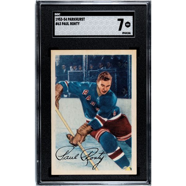 1953-54 Parkhurst #63 Paul Ronty (SGC 7)