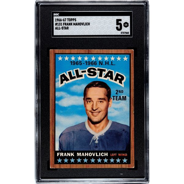 1966-67 Topps #131 Frank Mahovlich AS (SGC 5)