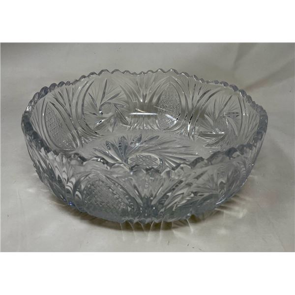 Pin Wheel Crystal Bowl 10"