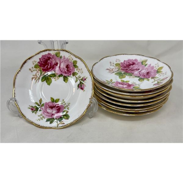 Royal Albert - American Beauty Saucers x 9