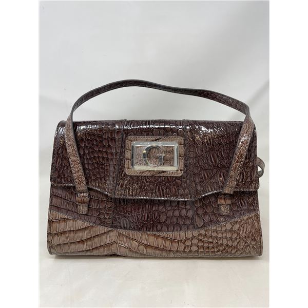 New Guess Snake Skin Type Brown Purse