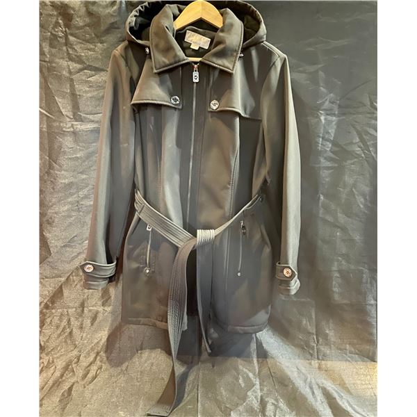 Like New  Michael Kors Black Jacket with Hood XLG