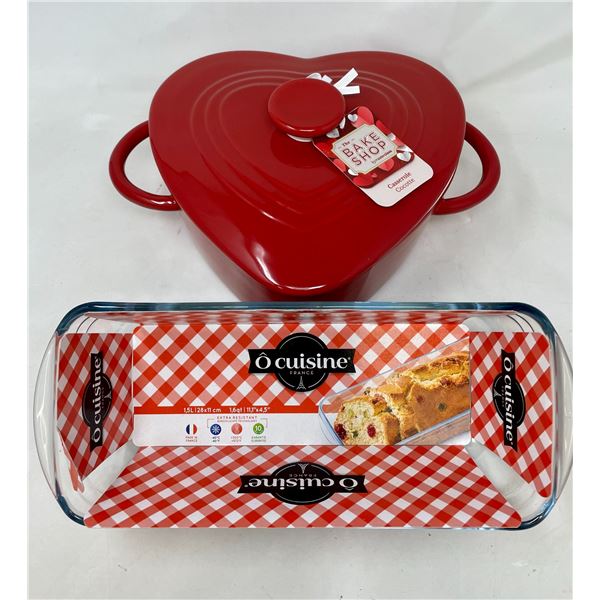 Bake Shop Casserole Heart Dish, O'Cuuisine 28x11cm Baking Dish