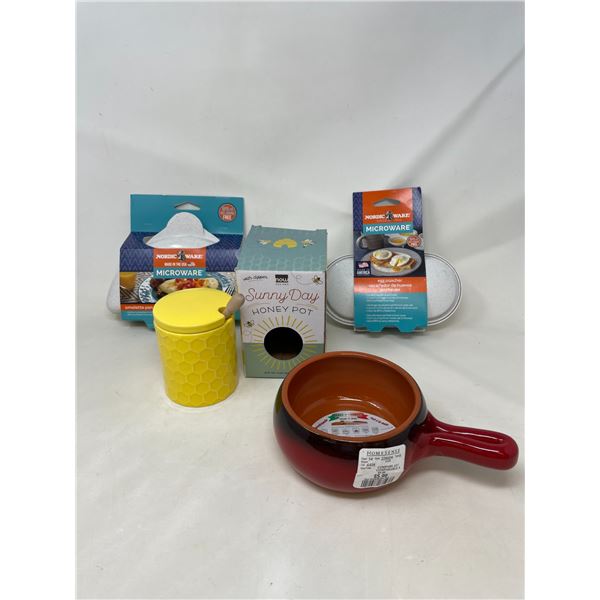 New Ceramic Slow Cook Pot, Sunny Day Honey Pot, , New Omelet and Poacher Egg Cooker