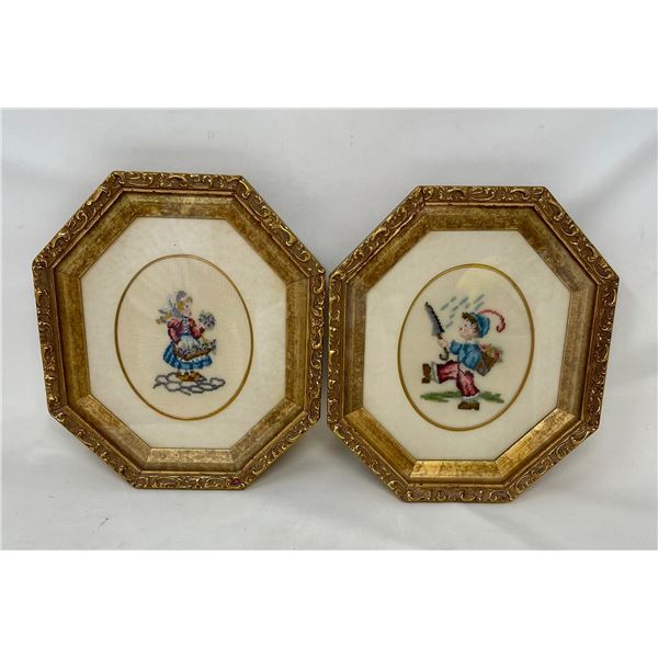 Cross Stitch Pictures x 2
