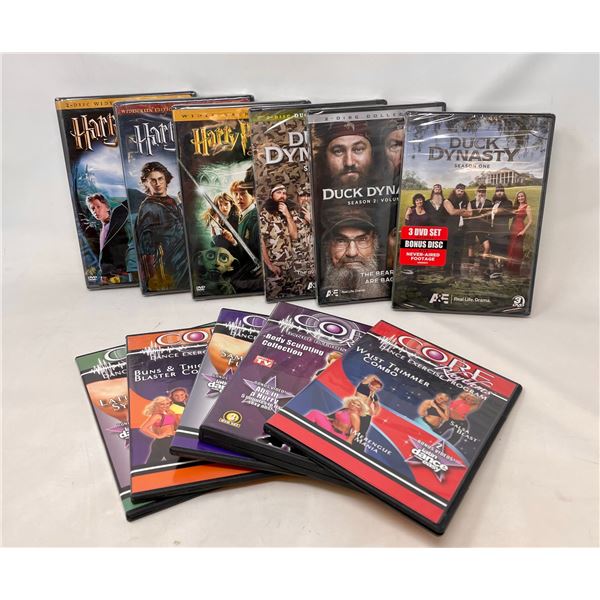 DVD LOT x 11 (Duck Dynasty, Harry Potter, Fitness Vids)