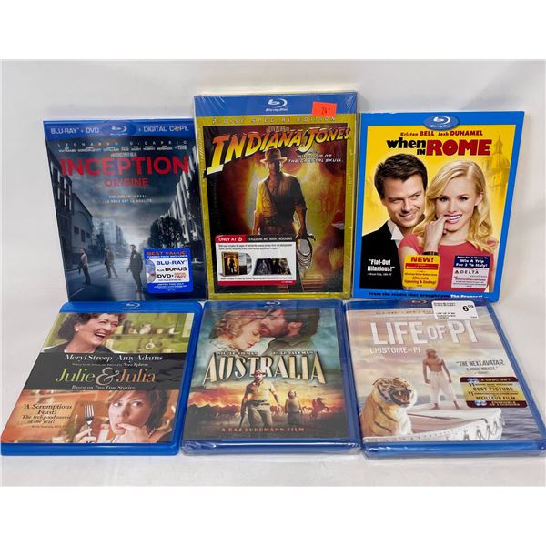 Blue Ray Lot x 6 (Indiana Jones, ect.)