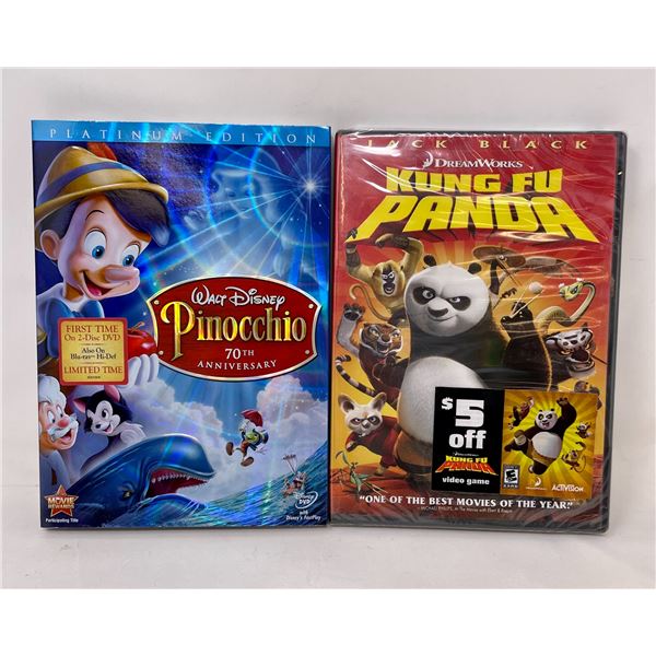 Pinocchio - Blue Ray & Kung Fu Panda DVD
