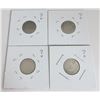 Image 1 : 4 Canadian Silver Dimes Dates Unknown