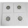 Image 1 : 4 Canadian Silver Dimes Dates Unknown
