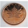 Image 1 : 1 Ounce Canada Maple Leaf .999 Fine Copper Round
