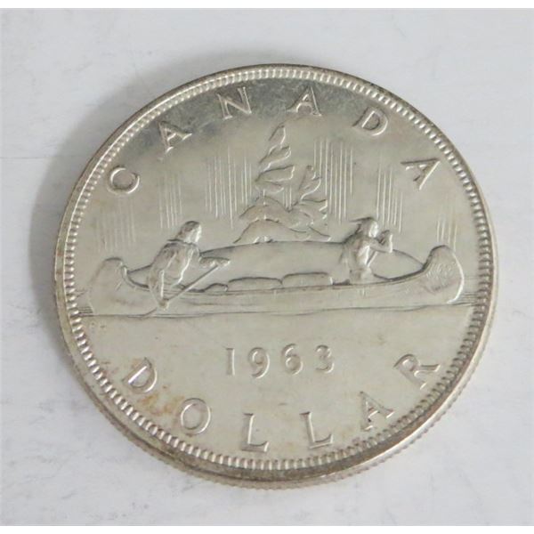1963 Canadian Silver $1 Coin