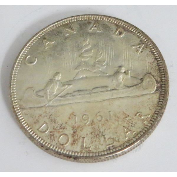 1961 Canadian Silver $1 Coin