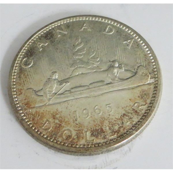 1965 Canadian Silver $1 Dollar Coin