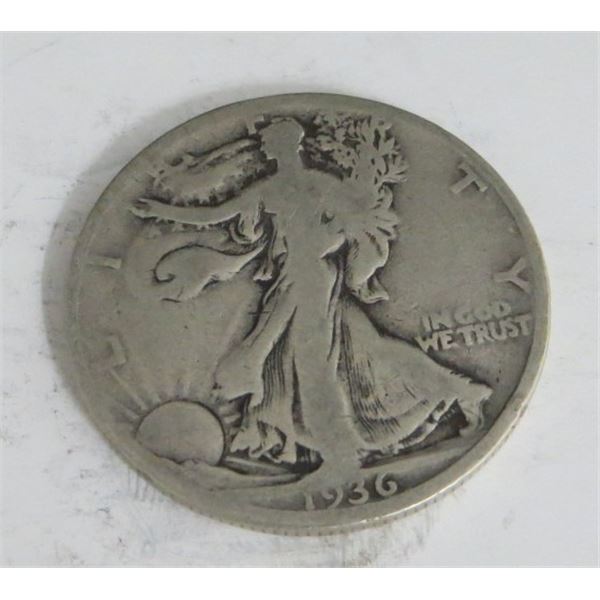 1936 USA Walking Liberty Silver Half Dollar Coin
