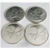 Image 1 : 4 Canadian Silver Quarters 1964