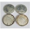 Image 1 : 4 Canadian Silver Dimes 1960