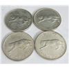 Image 1 : 4 Canadian Silver Quarters 1967