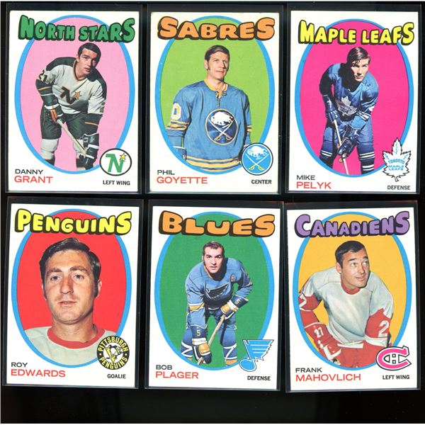1971-72 Topps Hockey Lot Of 6 Cards