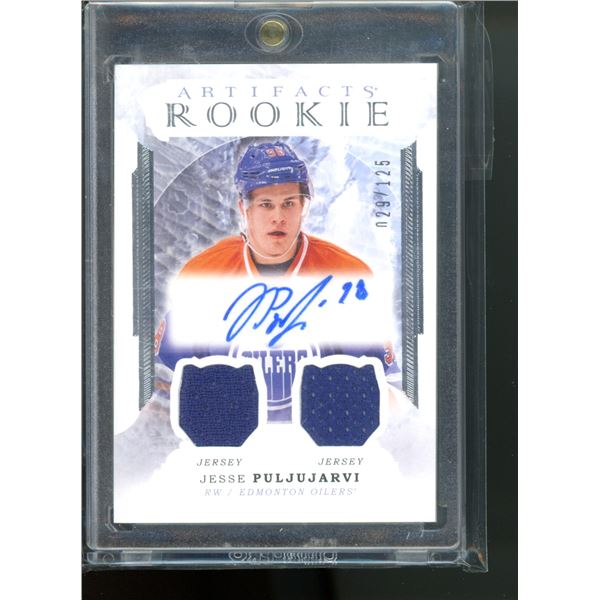 2016-17 Artifacts Rookie Autograph Relics Redemptions Silver #III Jesse Puljujarvi 29/125