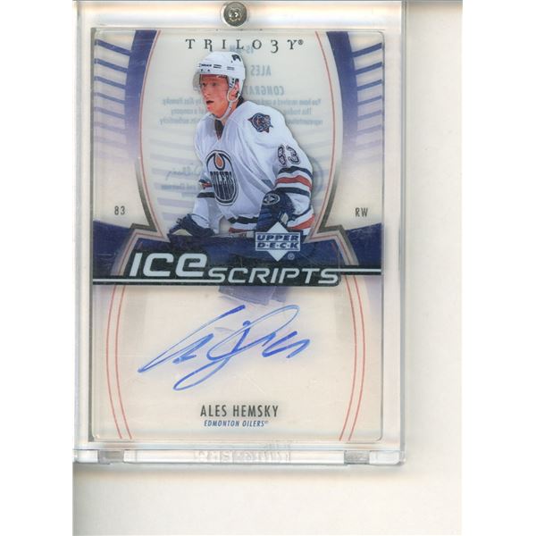 2006-07 Upper Deck Trilogy Ice Scripts #ISAH Ales Hemsky