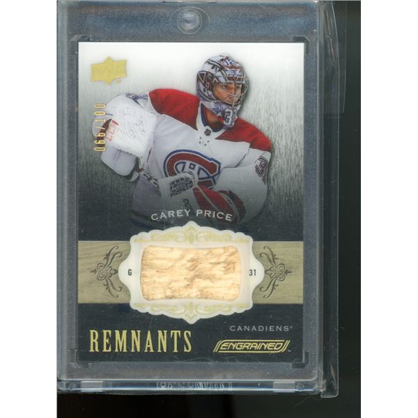 2018-19 Upper Deck Engrained Remnants #RCP Carey Price 66/100