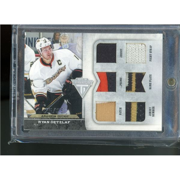 2011-12 Panini Titanium Six Star Memorabilia #10 Ryan Getzlaf 25/25