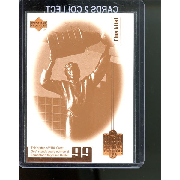 1999 Wayne Gretzky Living Legend #99 Wayne Gretzky checklist