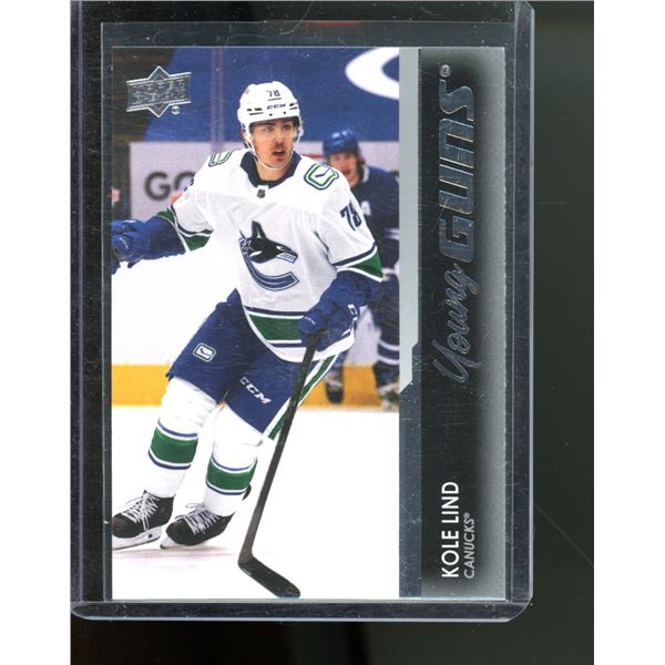 2021-22 Upper Deck #247 Kole Lind YG RC