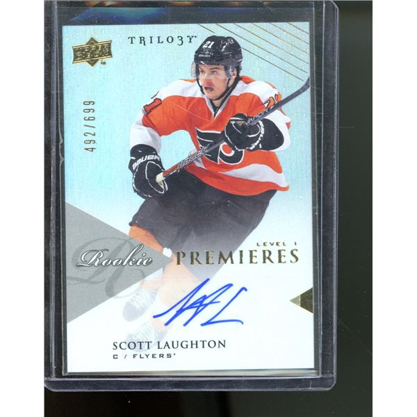 2013-14 Upper Deck Trilogy #158 Scott Laughton AU 492/699 RC