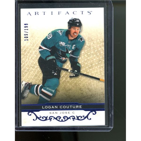 2021-22 Artifacts Royal Blue #78 Logan Couture 109/199