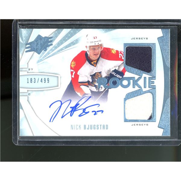 2013-14 SPx #180 Nick Bjugstad JSY AU 183/499 RC