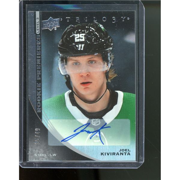 2020-21 Upper Deck Trilogy Silver #120 Joel Kiviranta AU 35/49