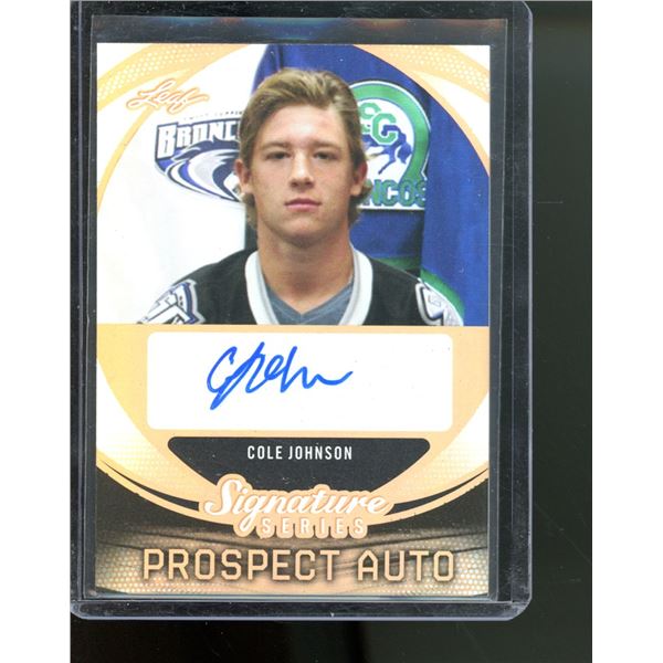2015-16 Leaf Signature Series Prospects Autographs #SPCJ1 Cole Johnson