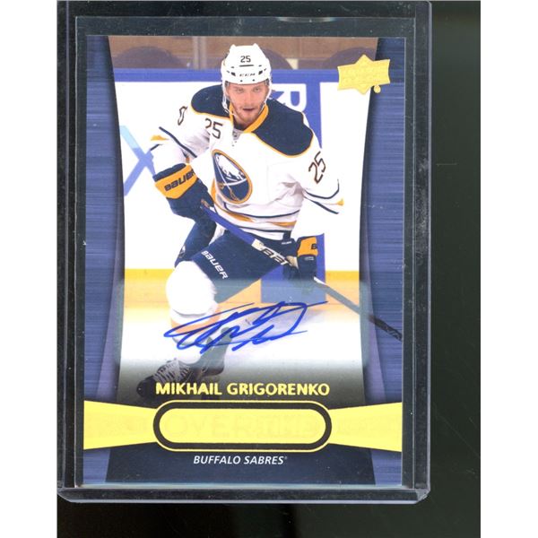2013-14 Upper Deck Overtime Autographs #30 Mikhail Grigorenko