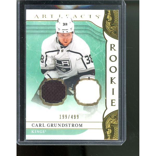 2019-20 Artifacts Materials Gold #176 Carl Grundstrom 199/499