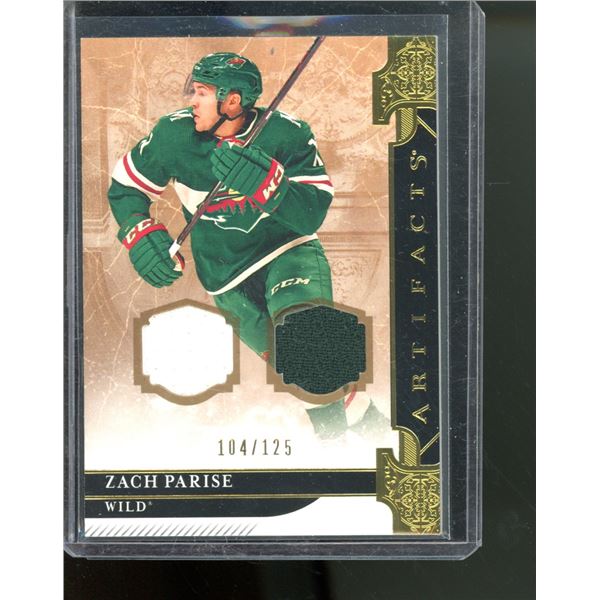 2019-20 Artifacts Materials Gold #123 Zach Parise 104/125