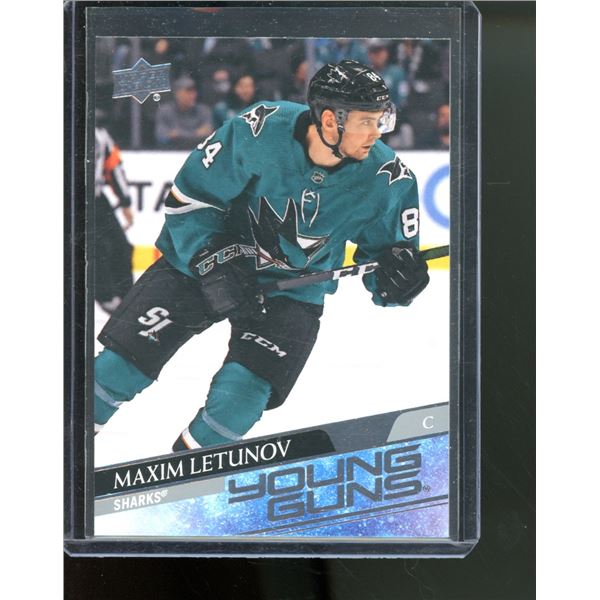 2020-21 Upper Deck #487 Maxim Letunov YG RC