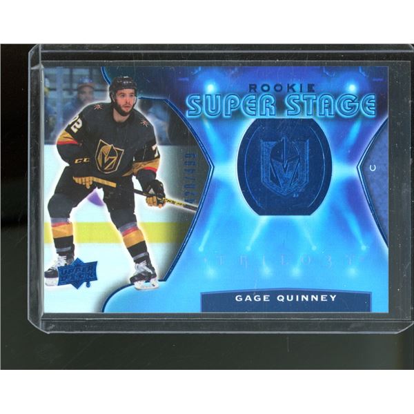 2020-21 Upper Deck Trilogy Rookie Super Stage Blue #RSS2 Gage Quinney 420/499