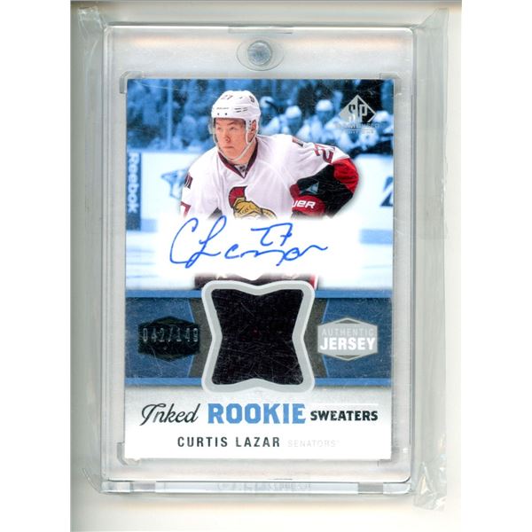 2014-15 SP Game Used Inked Rookie Sweaters #IRSCL Curtis Lazar 42/149
