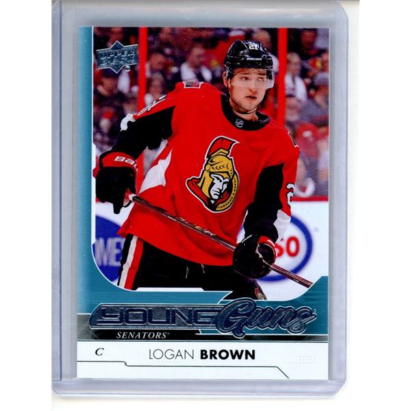 2017-18 Upper Deck #217 Logan Brown YG RC