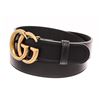 Image 5 : Gucci Black Calfskin Marmont GG Belt