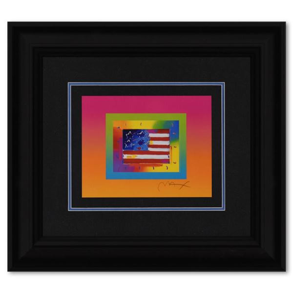 Flag with Heart on Blends by Peter Max