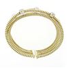 Image 6 : 18k Solid Gold 1.52in. Wide Cable Crossover Pave Diamond Cuff Flexible Bracelet