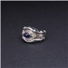 Image 2 : Heavy 18k White Gold Sapphire & Diamond Ring