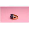 Image 5 : 18k Yellow Gold Trillion Cut Diamond & Sapphire Ring by Carla Rici