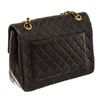 Image 3 : Chanel Black Quilted Lambskin CC Paris Single Classic Flap Shoulder Bag