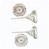 Image 9 : NEW 14k White Gold 3.03 ctw Martini Prong Set GIA Round Diamond Stud Earrings